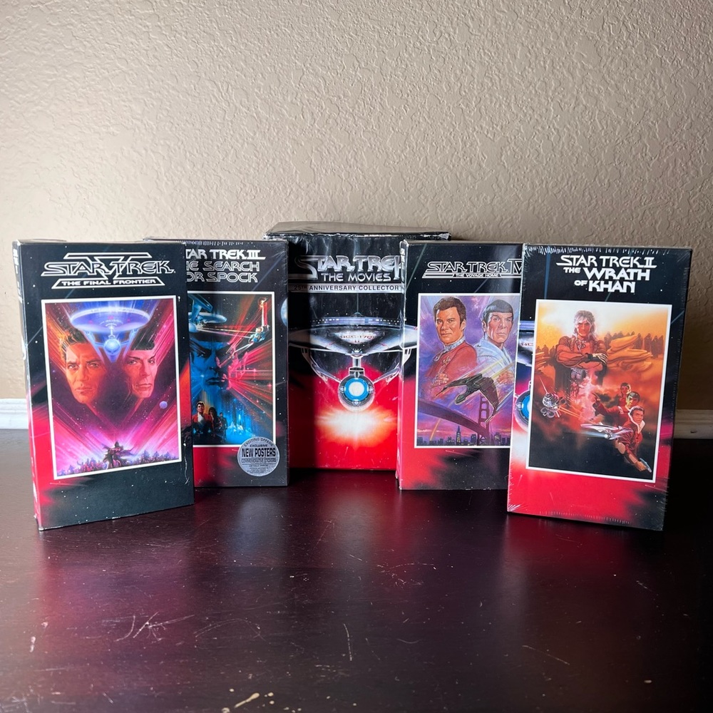 Vintage 1991 Star Trek VHS Tape Set (2, 3, 4, 5), Classic Hollywood Films anc Co